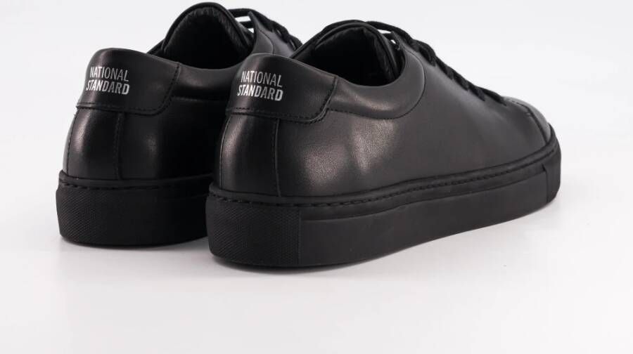 National Standard Handgemaakte Zwarte Monochrome Sneakers Black Heren