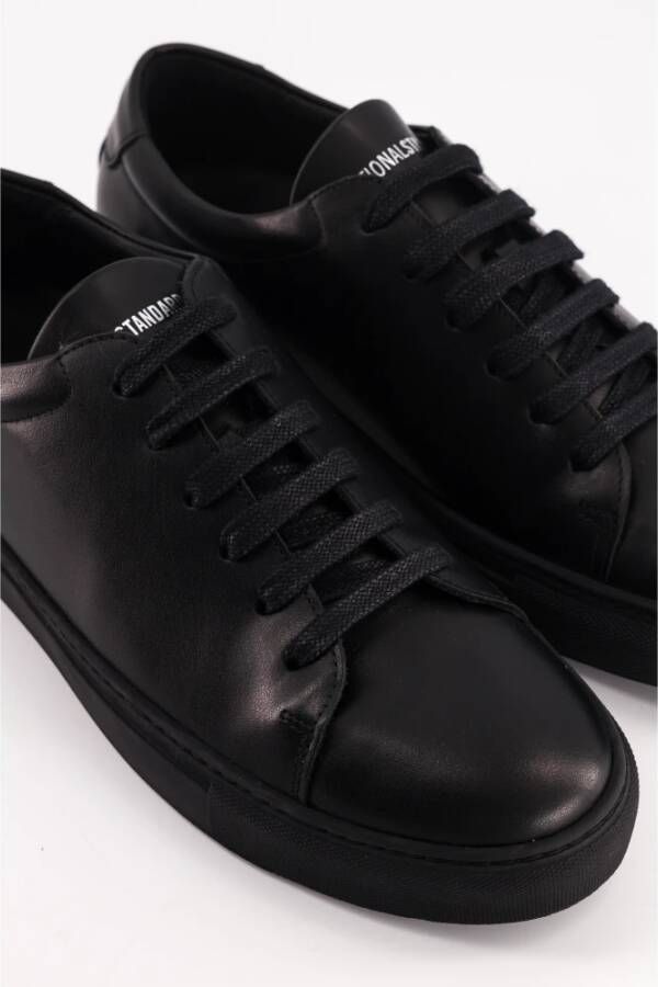 National Standard Handgemaakte Zwarte Monochrome Sneakers Black Heren