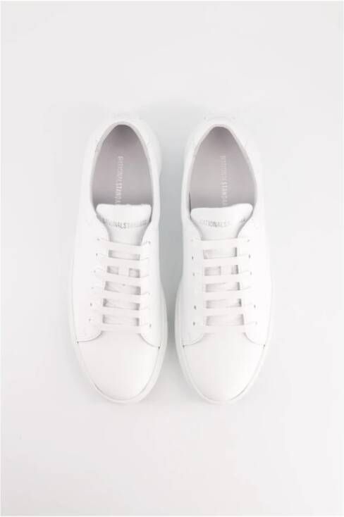 National Standard Witte Monochrome Sneakers White Heren