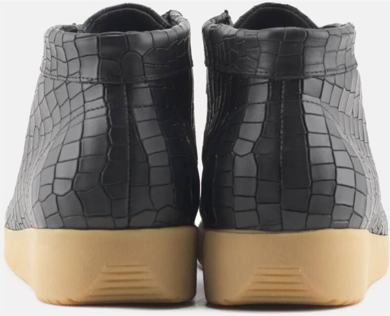 Nature Footwear Handgemaakte leren veterschoen Black Dames