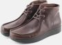 Nature Footwear Handgemaakte leren veterschoenen koffie Brown Heren - Thumbnail 2