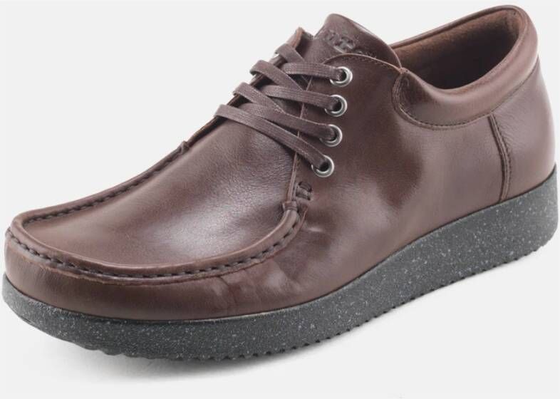 Nature Footwear Handgemaakte leren veterschoenen Koffie Brown Heren