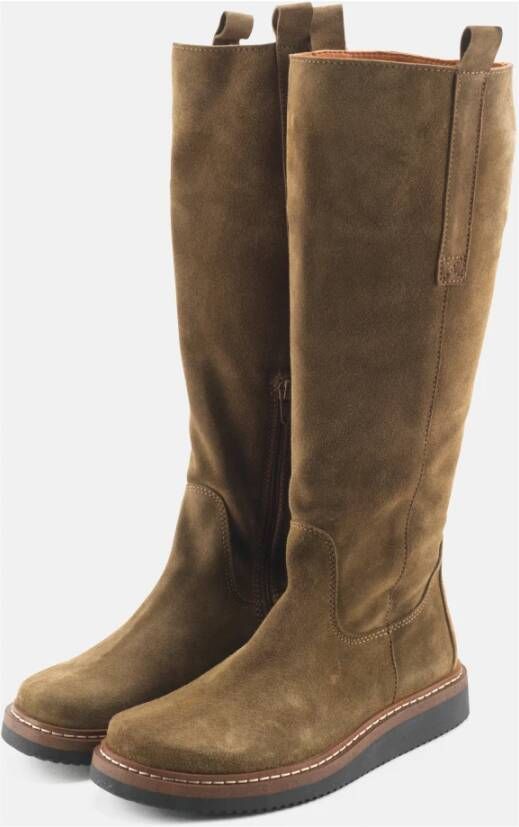Nature Footwear Liv Boot Suede Olive Green Dames
