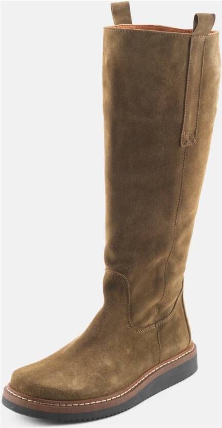 Nature Footwear Liv Boot Suede Olive Green Dames