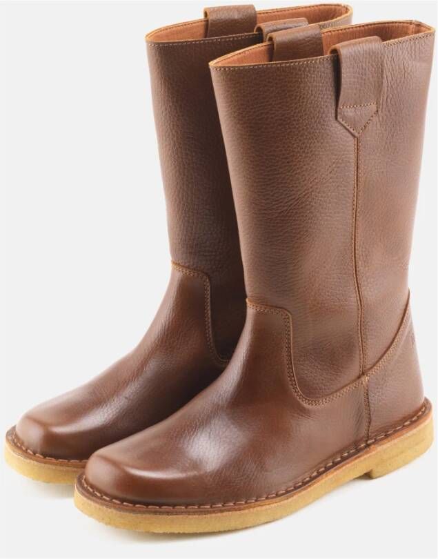 Nature Footwear Tabak Leren Hoge Laarzen Luna Brown Dames