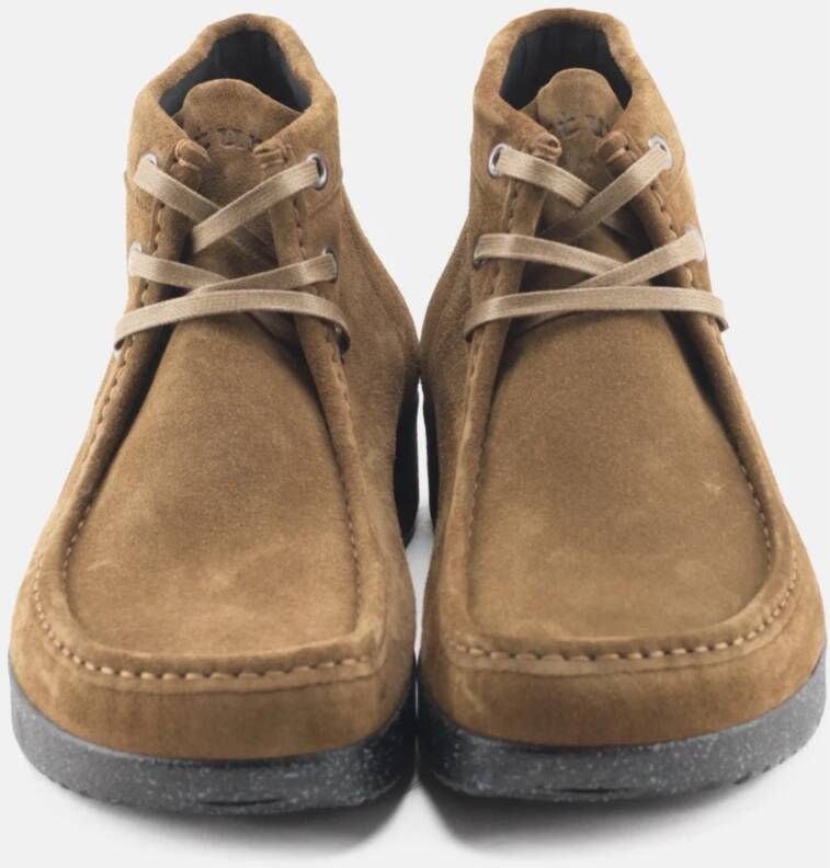 Nature Footwear Luxe Suède Olijf Veterschoenen Green Heren