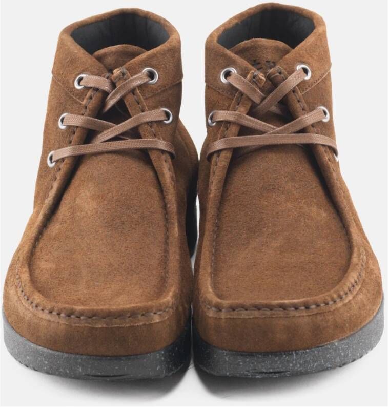 Nature Footwear Olie Suède Veterschoen Mahonie Brown Heren