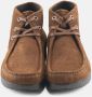 Nature Footwear Olie Suède Veterschoen Mahonie Brown Heren - Thumbnail 3