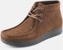 Nature Footwear Olie Suède Veterschoen Mahonie Brown Heren - Thumbnail 4