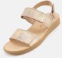 Nature Footwear Metallic Suède Multicolor Sandaal Beige Dames - Thumbnail 2