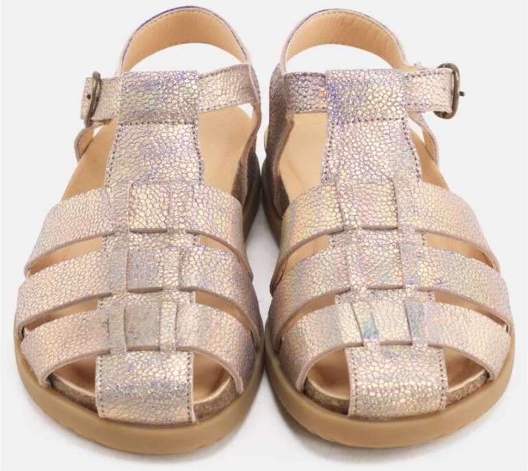 Nature Footwear Metallic Suède Sandaal Multicolor Stijl Multicolor Dames