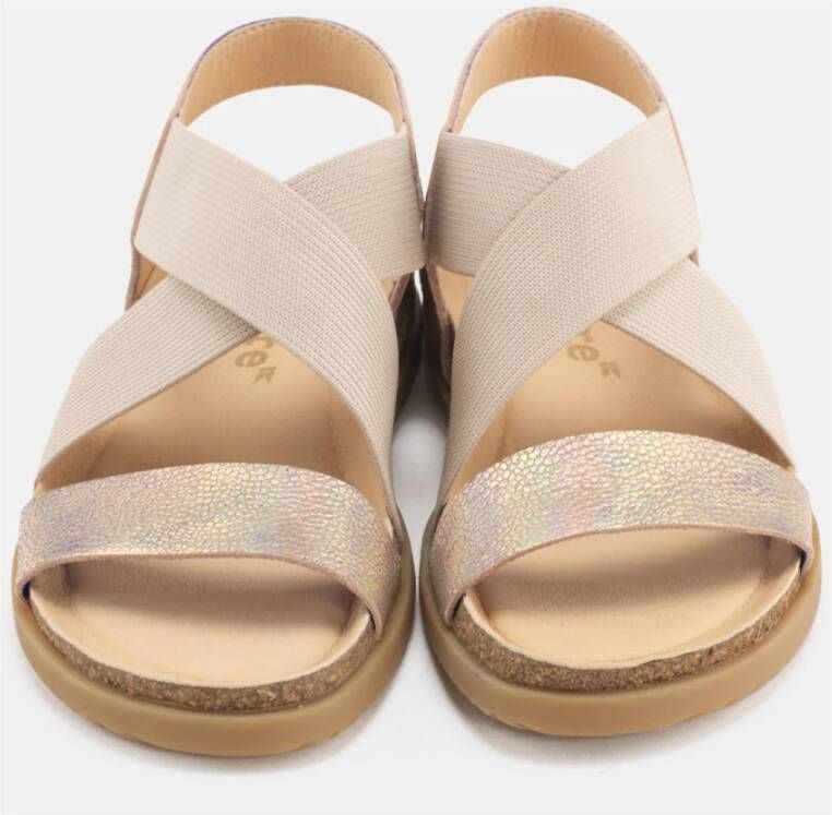 Nature Footwear Metallic Suède Sandaal Multicolor Stijl Multicolor Dames