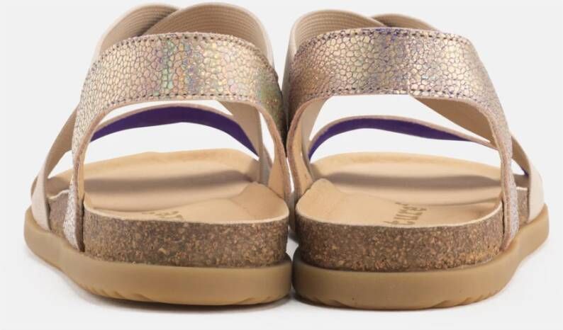 Nature Footwear Metallic Suède Sandaal Multicolor Stijl Multicolor Dames