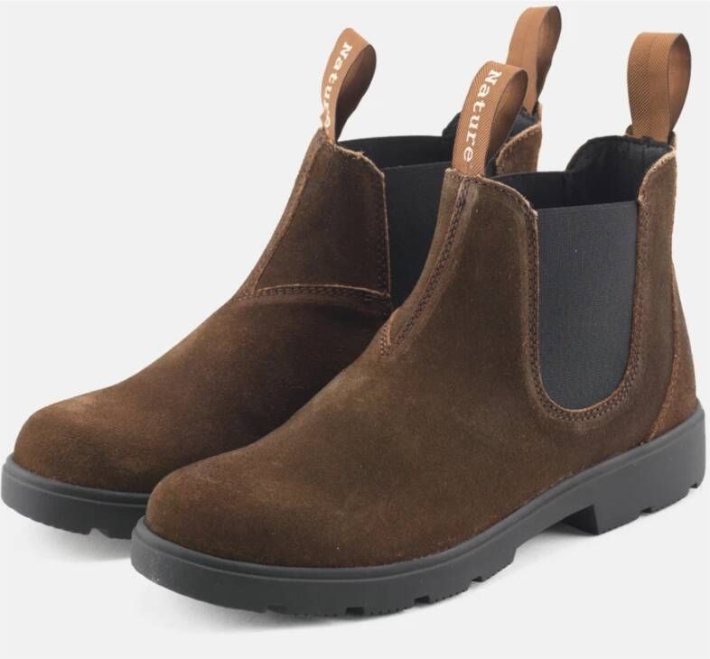 Nature Footwear Mahonie Oil Suede Chelsea Laars Brown Dames