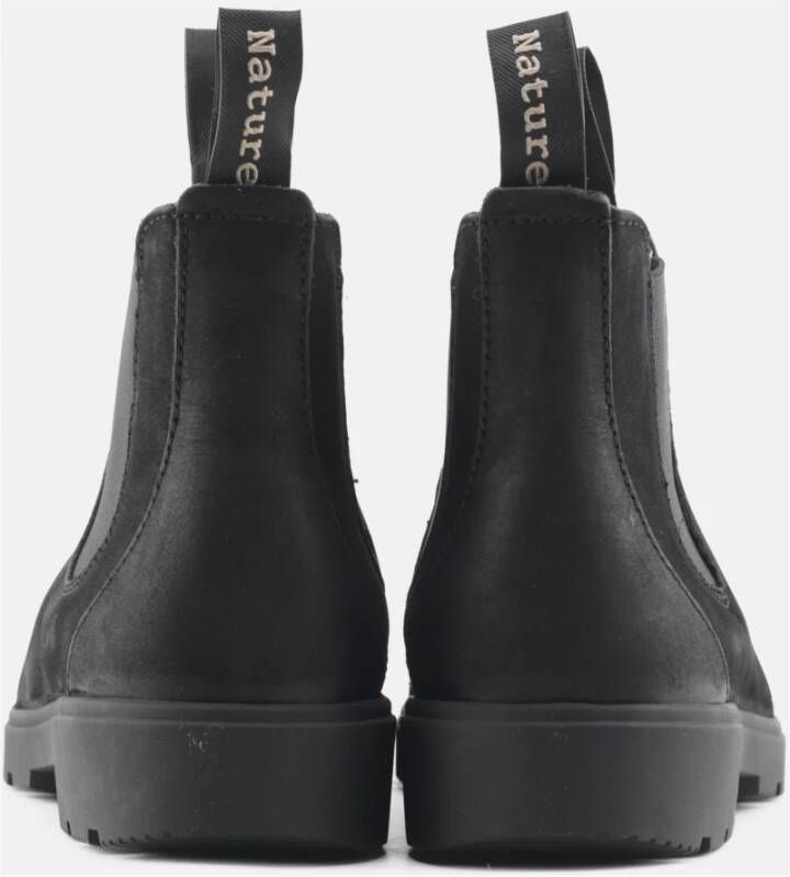 Nature Footwear Nubuck Winterlaars met wollen voering Black Dames