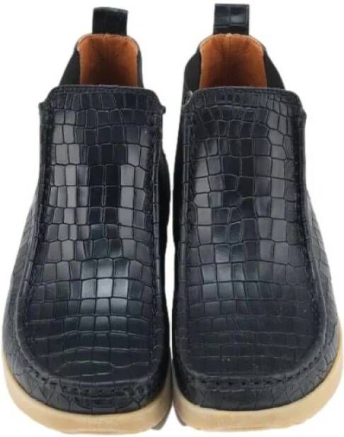 Nature Footwear Zwarte Croco Ester Chelsea Laars