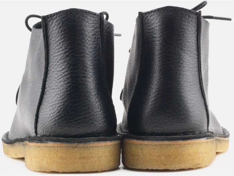 Nature Footwear Klassieke leren veterschoen Black Dames