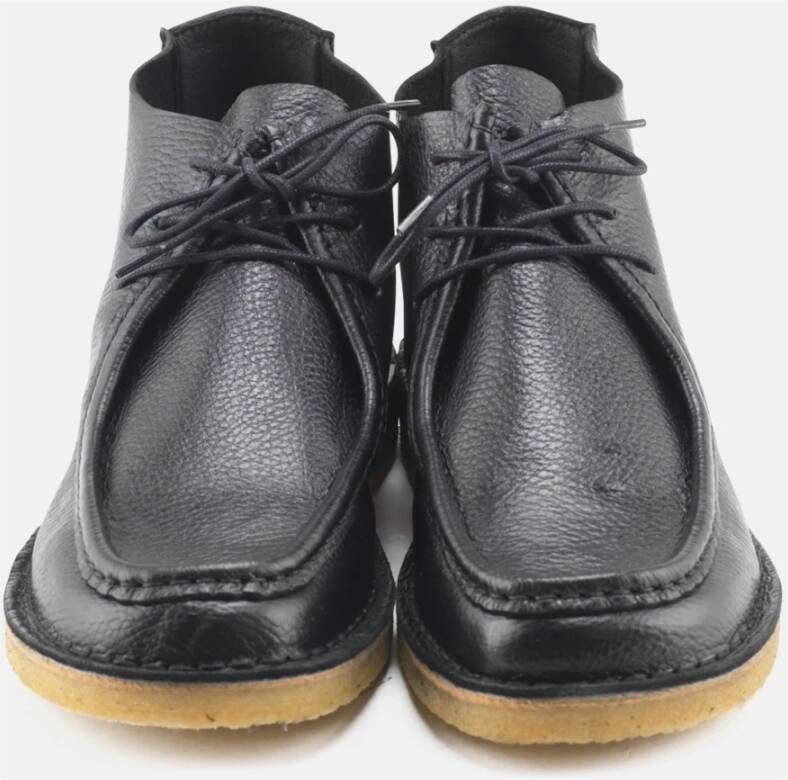 Nature Footwear Zwarte Leren Chelsea Laars Black Heren