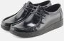 Nature Footwear Zwarte leren veterschoenen Black Dames - Thumbnail 2