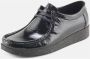 Nature Footwear Zwarte leren veterschoenen Black Dames - Thumbnail 4