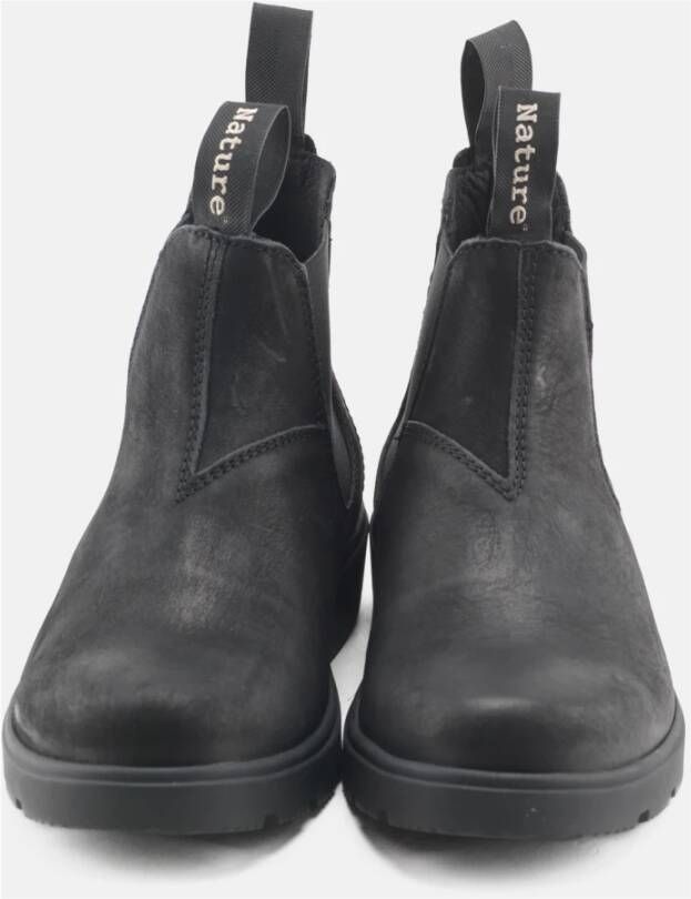 Nature Footwear Klassieke Chelsea Boot in zwart nubuck Black Heren