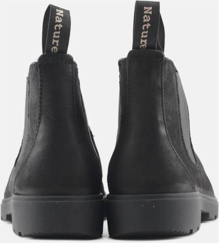 Nature Footwear Klassieke Chelsea Boot in zwart nubuck Black Heren