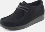 Nature Footwear Zwarte Suède Veterschoenen Black Dames - Thumbnail 4