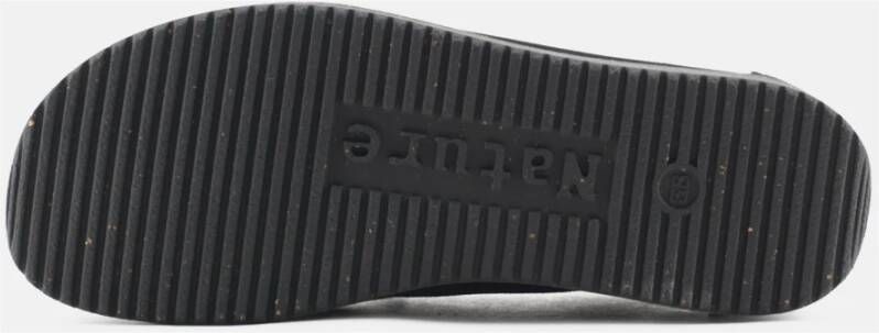 Nature Footwear Zwarte Suède Veterschoenen Black Dames