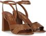 Ncub Bruine sandaal met gekruist detail Brown Dames - Thumbnail 3