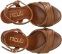 Ncub Bruine sandaal met gekruist detail Brown Dames - Thumbnail 6