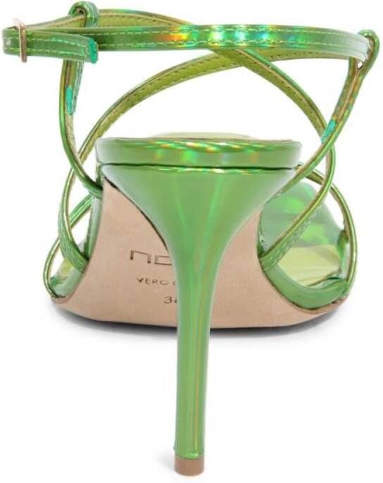 Ncub Groene Glanzende Sandaal Model Mony