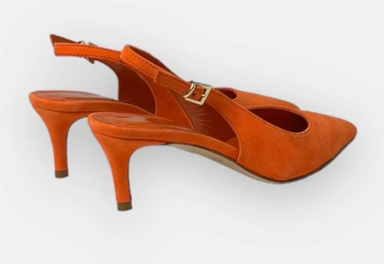Ncub Hoge Hak Pumps Decollete Schoenen Orange Dames