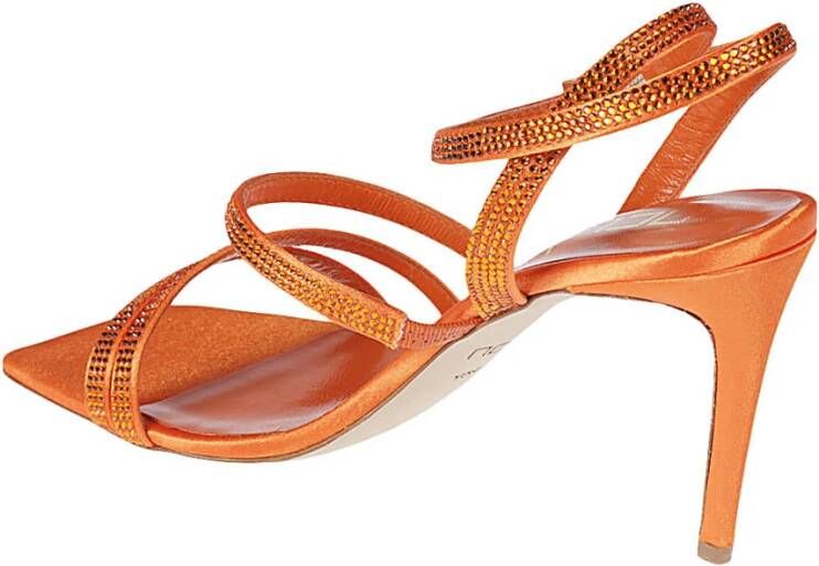 Ncub Oranje Satijnen Sandalen