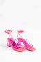 Ncub Satin sandalen met vierkante hak Purple Dames - Thumbnail 2