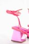 Ncub Satin sandalen met vierkante hak Purple Dames - Thumbnail 5
