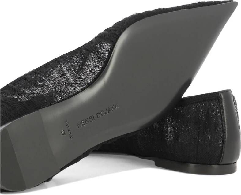 Nensi Dojaka Puntige Neus Ballet Flats Black Dames