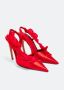 Nensi Dojaka Rode Satijnen Slingback Hakken Red Dames - Thumbnail 2
