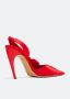 Nensi Dojaka Rode Satijnen Slingback Hakken Red Dames - Thumbnail 3