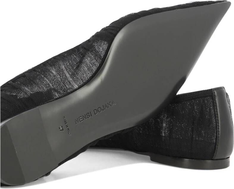 Nensi Dojaka Zwarte Ballerina Flats Elegante Stijl