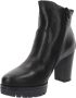 Nerogiardini Zwarte leren enkellaars voor dames met rits en elastiek Black Dames - Thumbnail 5