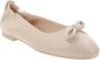 Nerogiardini Klassieke Leren Ballerina Schoenen Beige Dames - Thumbnail 2