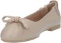Nerogiardini Klassieke Leren Ballerina Schoenen Beige Dames - Thumbnail 8