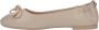 Nerogiardini Klassieke Leren Ballerina Schoenen Beige Dames - Thumbnail 9