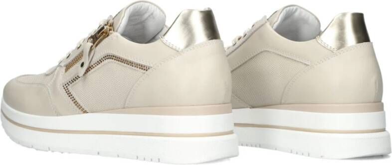 Nerogiardini Beige Lage Sneakers met Strass Beige Dames