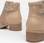Nerogiardini Beige Leren Blokhak Enkellaarzen Beige Dames - Thumbnail 5