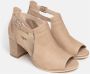 Nerogiardini Beige Leren Enkellaarzen met 7cm Hak Beige Dames - Thumbnail 19