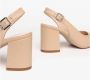 Nerogiardini Beige Leren Blokhak Schoenen - Thumbnail 3