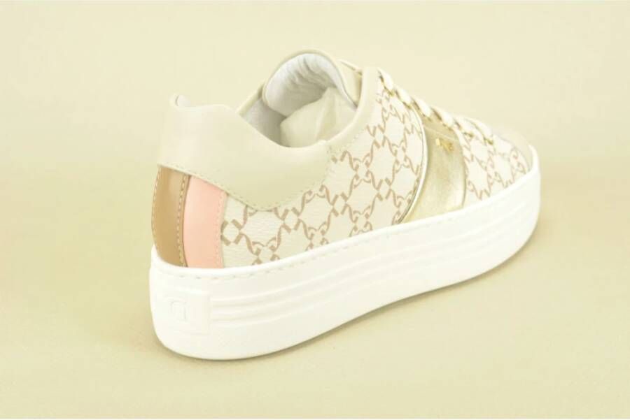 Nerogiardini Beige Logoprint Sneaker Beige Dames