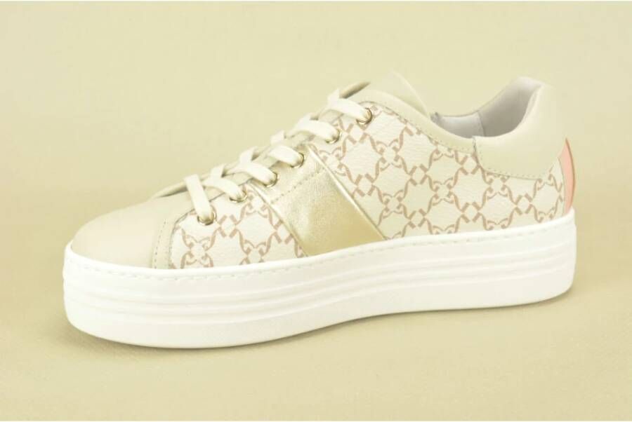 Nerogiardini Beige Logoprint Sneaker Beige Dames