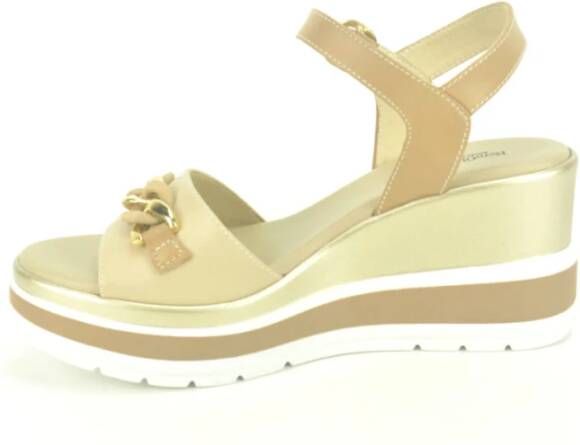 Nerogiardini Beige Sand Tuin Sneakers Beige Dames